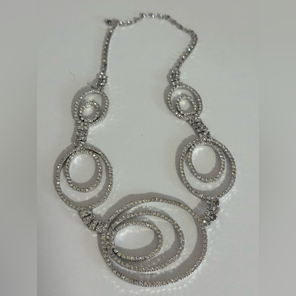 Crystal Silvertone Necklace